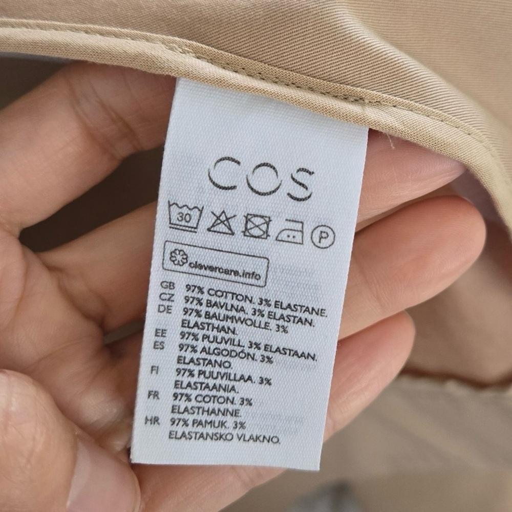 COS Tan Cotton Oversized Trench Coat in 36 - Picture 4 of 9